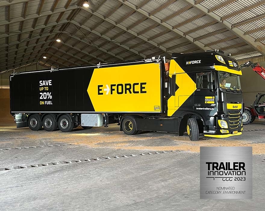 First hybrid moving floor trailer developed by Kraker Trailers